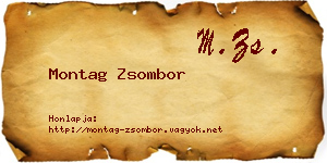 Montag Zsombor névjegykártya
